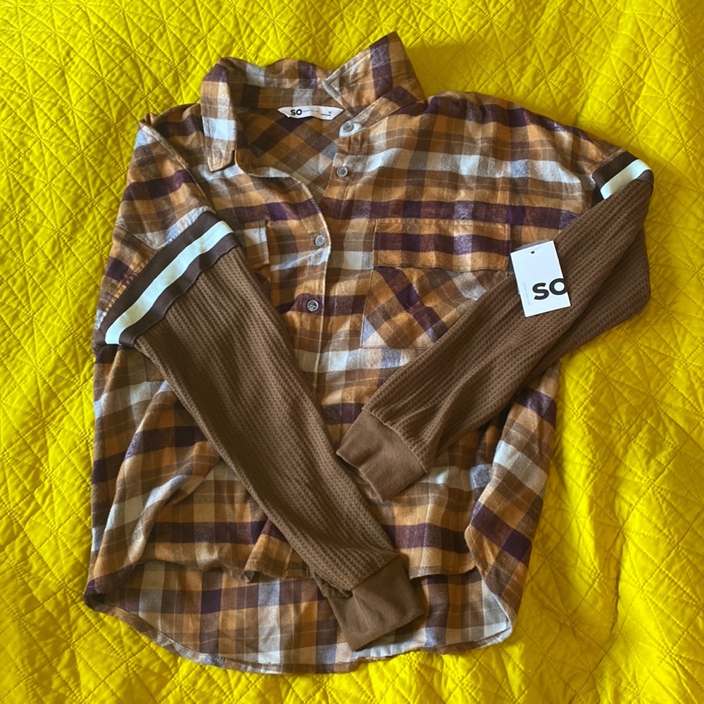 SO Knit Woven Fashion Flannel Size Medium
